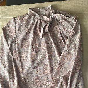 Vintage handmade Floral Paisley dress with Bow Tie